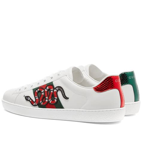 snake gucci trainers|gucci ace embellished leather sneakers.